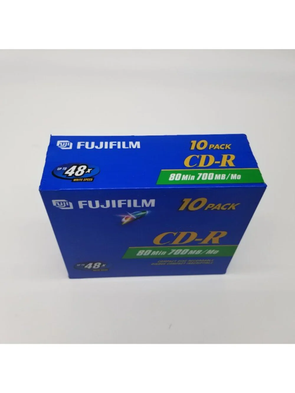 Fujifilm Recordable CD-R 80 Min 700mb Slim Compact Disc Pack of 10 NEW